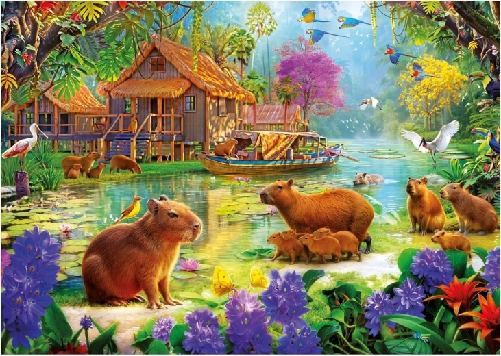 Puzzle Capybara-Dorf 500 Teile EDUCA