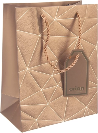 Geschenkpapiertüte mit goldenem Gittermotiv 18 × 10 × 23 cm