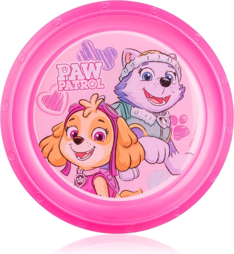 Kinderteller 22 cm PAW PATROL rosa Kunststoff