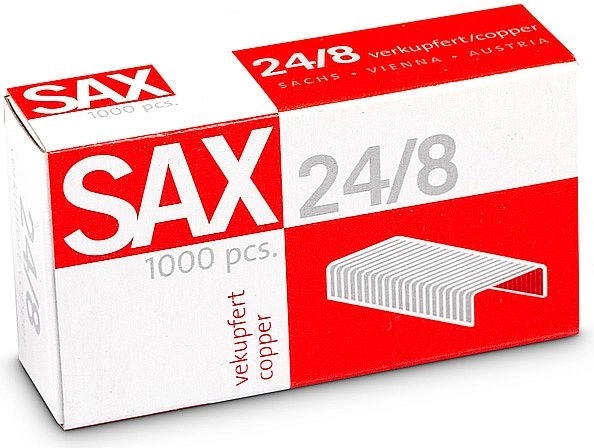 Heftklammern 24/8 kupferbeschichtet, 1000 Stk.
