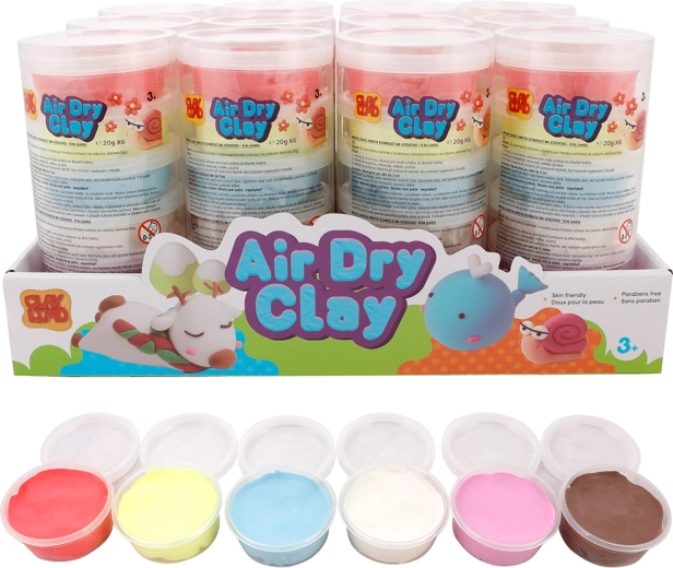 Lufttrocknende Modelliermasse 6 Farben (6×20 g)