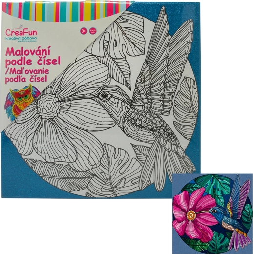 Malen auf Leinwand – Kolibri 30 × 30 cm