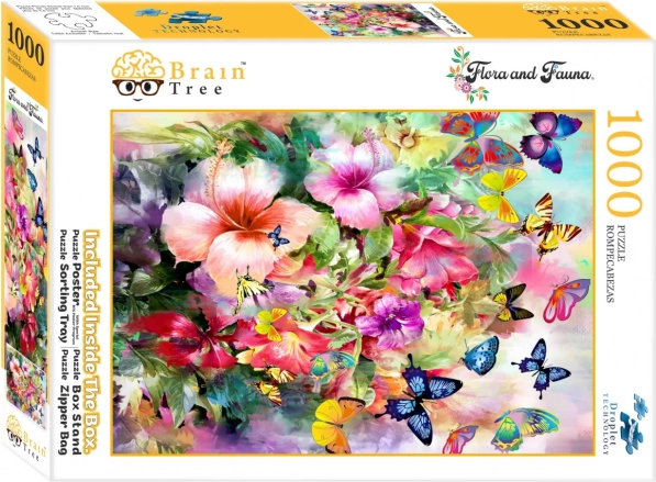 Puzzle Brain Tree Blumen und Schmetterlinge 1000 Teile