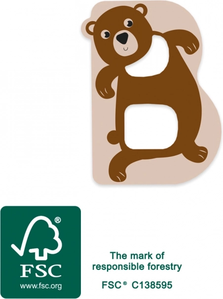 Kleiner Fuß Holzbuchstabe B