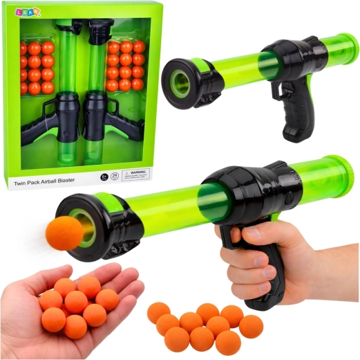 Set mit Schaumkugel-Pistolen AIRBALL BLASTER – 2 Blaster + 24 Kugeln
