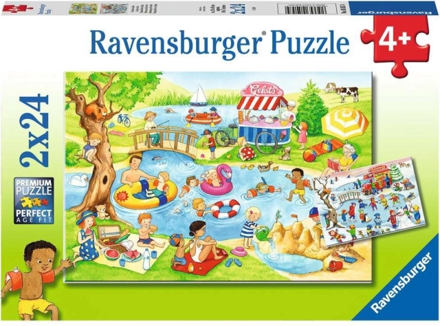 Ravensburger Puzzle Spaß am Teich 2×24 Teile