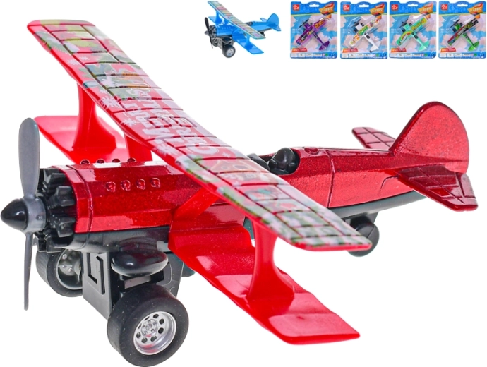 Metallflugzeugmodell mit Rückziehmotor 10 cm