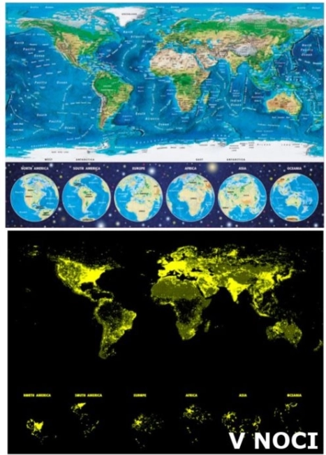 Leuchtendes Puzzle Weltkarte 1000 Teile EDUCA