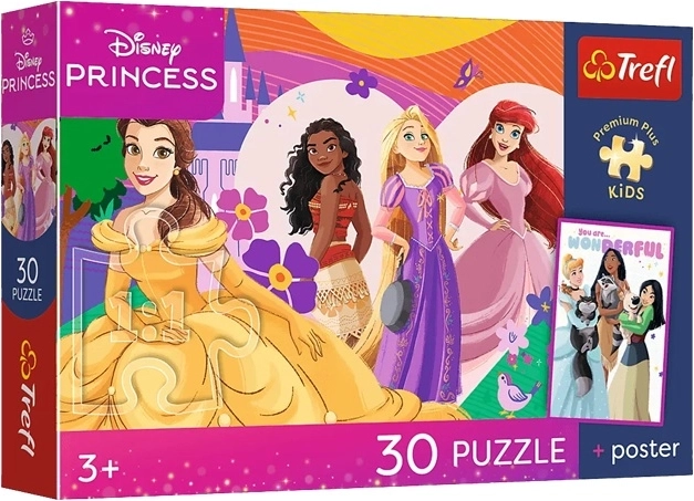 Puzzle Premium Plus Kids Disney Prinzessinnen und Freundschaft 30 Teile