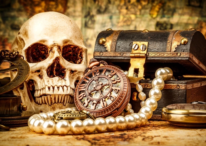 Puzzle Tisch des Piratenkapitäns