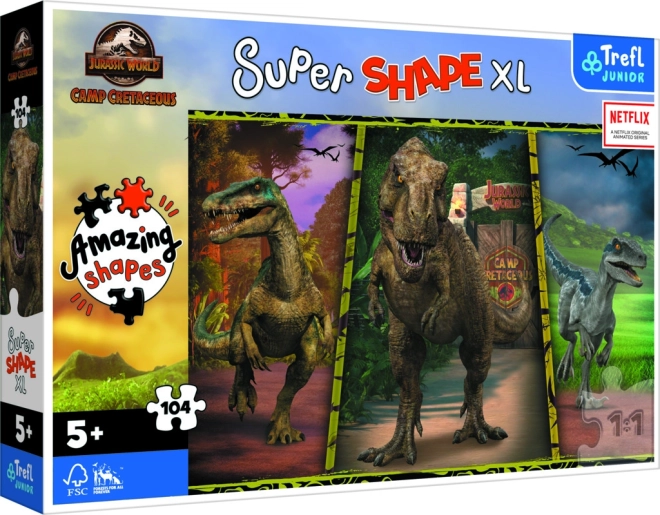 Puzzle XL Super Shape Dinosaurier JURASSIC WORLD 104 Teile