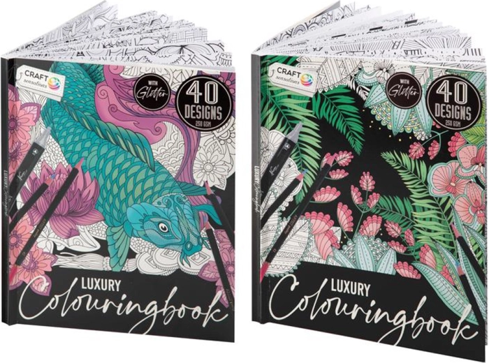 Luxe-Malbuch mit Glitzer – 40 Seiten