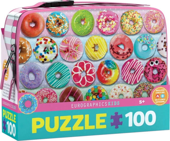 Puzzle im Thermo-Snackbox Donuts 100 Teile EUROGRAPHICS