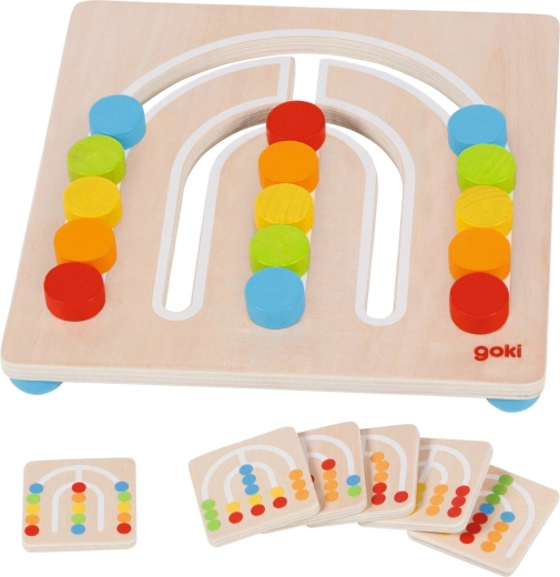 Holz-Farbsortierbrett Regenbogen