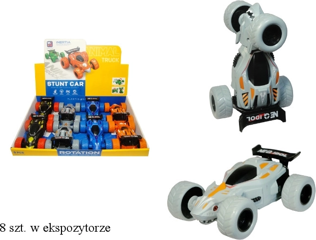 Stuntauto mit drehbarer Achse und Friktionsantrieb