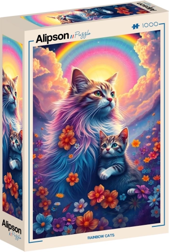 Alipson Puzzle Regenbogenkatzen 1000 Teile