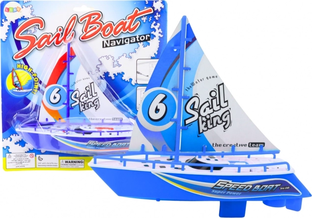 Blaues schwimmendes batteriebetriebenes Boot