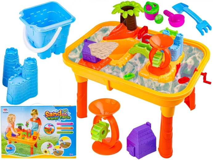 Kinder-Wasser- und Sandspieltisch mit Zubehör