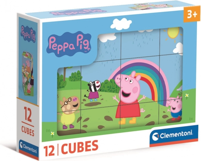 Bildwürfel Peppa Wutz von Clementoni, 12 Würfel