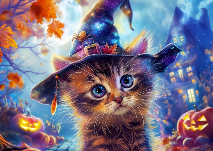 Enjoy Puzzle Kleine Hexenkatze 1000 Teile