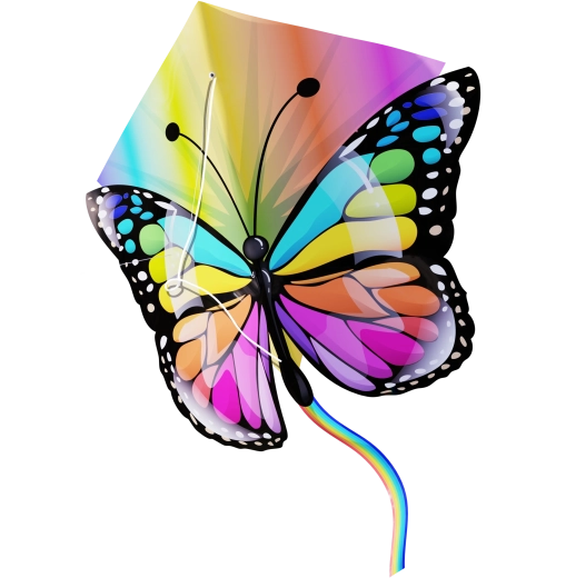 Pop-up-Drachen Schmetterling 57 × 55 cm