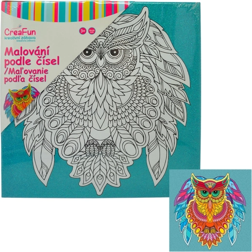 Malen auf Leinwand – Eule der Weisheit 30 × 30 cm