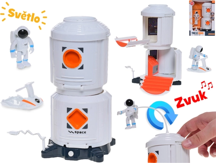 Raumstation mit Lichtern und Geräuschen, Durchmesser 20 cm