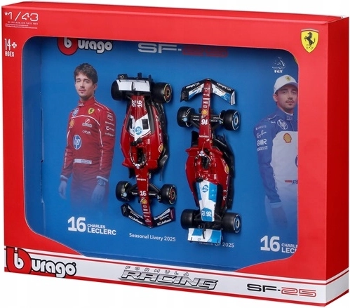 Bburago Ferrari F1 – Doppelpack Metallmodelle 1:43 Charles Leclerc