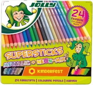 Supersticks Buntstifte 24 Farben, einschließlich metallischer und neonfarbener
