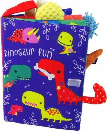 Weiches Dinosaurier-Stoffbuch – buntes Stoffbuch für Babys