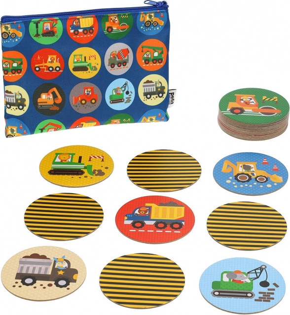 Petit Collage Pexeso Baumaschinen