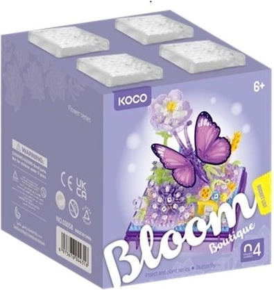KOCO Bauset Schmetterling auf Blumen 471 Teile - 1 Stück