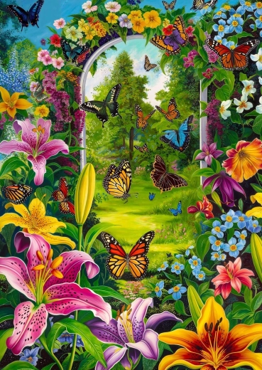 ENJOY Puzzle Gartendurchgang 1000 Teile