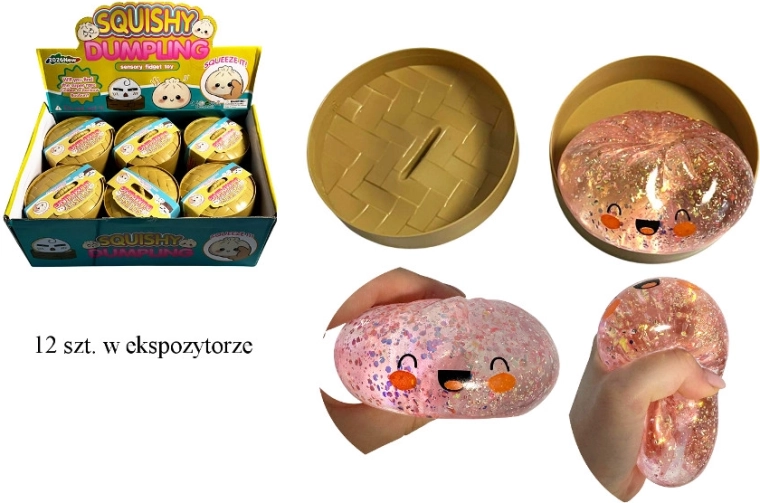Geliger dehnbarer Antistress-Knautschi-Dumpling - 1 Stück