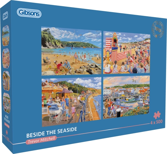 GIBSONS Puzzle Am Meer 4×500 Teile