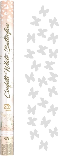 Pneumatische Konfetti weiße Schmetterlinge – aus Papier