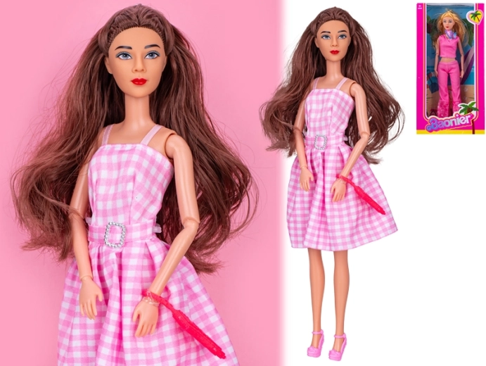 Modepuppe 29 cm mit stylischer Handtasche