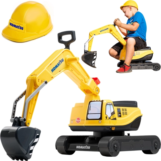 Komatsu Kinder-Tretbagger mit drehbarer Kabine und Helm
