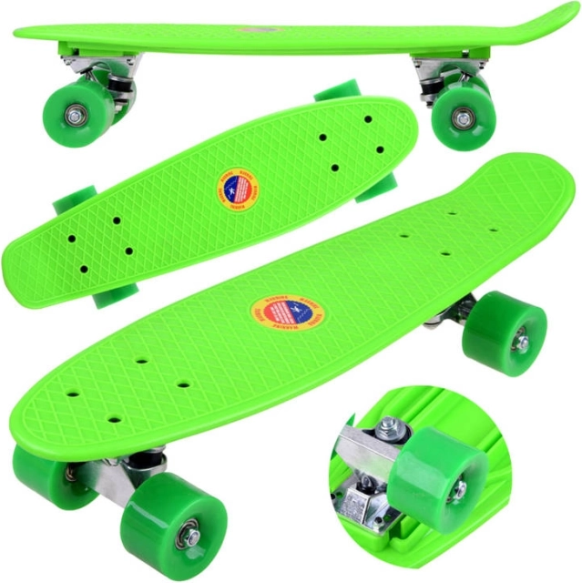 Fisch-Skateboard für Kinder bis 50 kg – Grün