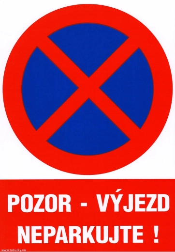Selbstklebendes Schild Achtung Ausfahrt – Nicht parken, A4 (210 × 297 mm)