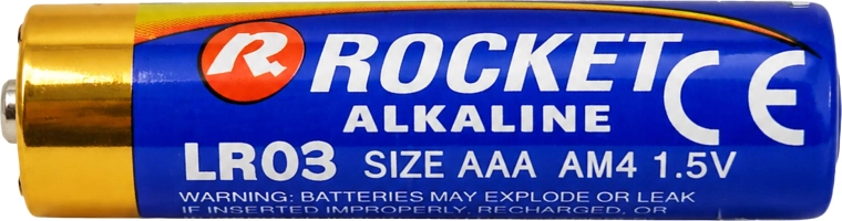 Rocket Alkali-Batterien AAA (LR03) 1,5 V – Packung mit 300 Stk. (30×10 Stk.)
