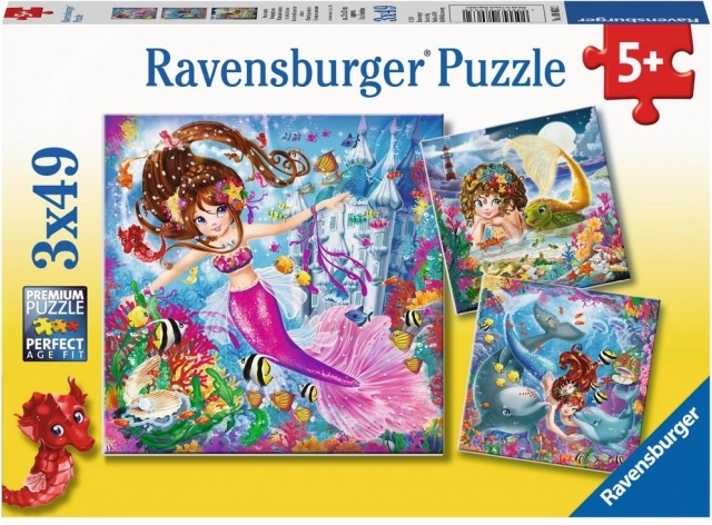 Ravensburger Puzzle Magische Meerjungfrauen 3×49 Teile
