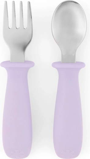 Skip Hop Besties Squad Löffel- und Gabel-Set Purple 12m+