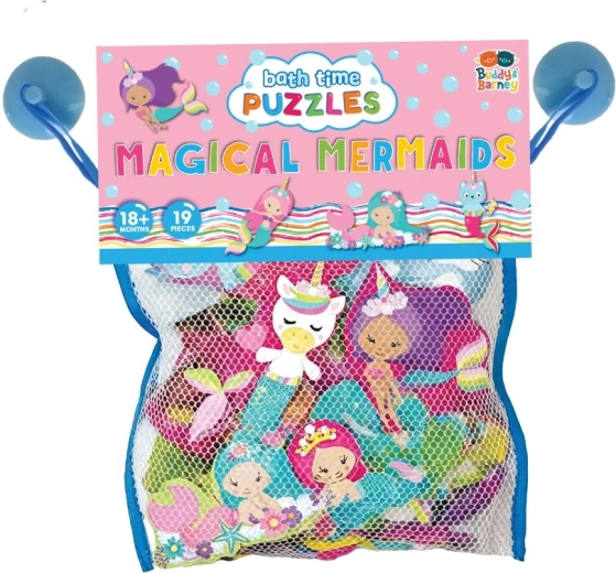 Badepuzzle für die Badewanne mit Meerjungfrauen Buddy & Barney