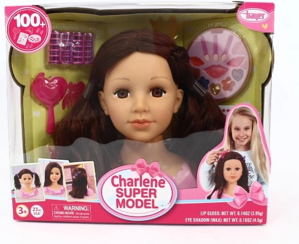 Bayer Charlene Super Model Stylingkopf brünett mit Zubehör