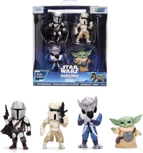 Jada Star Wars Metallfiguren The Mandalorian – 4 Stück