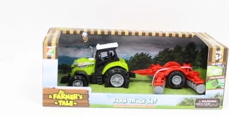 A Farmer’s Tale realistischer Traktor mit Licht und Sound mit ankoppelbarem landwirtschaftlichen Gerät