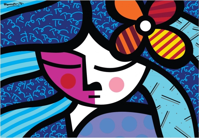 Puzzle Mädchen mit Blume 1000 Teile BLUEBIRD