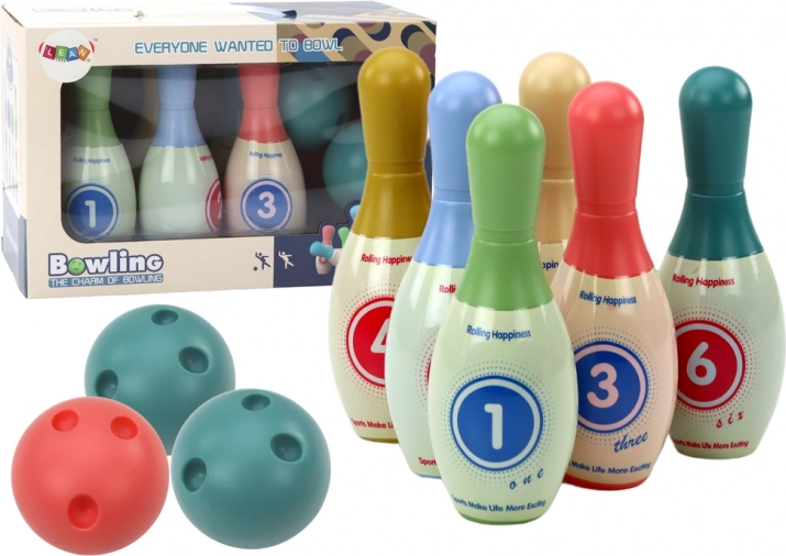 Arcade-Spiel Bowling-Set 6-tlg. bunt