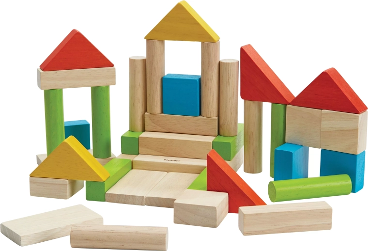 Plan Toys bunte Holzbausteine 40 Stk.